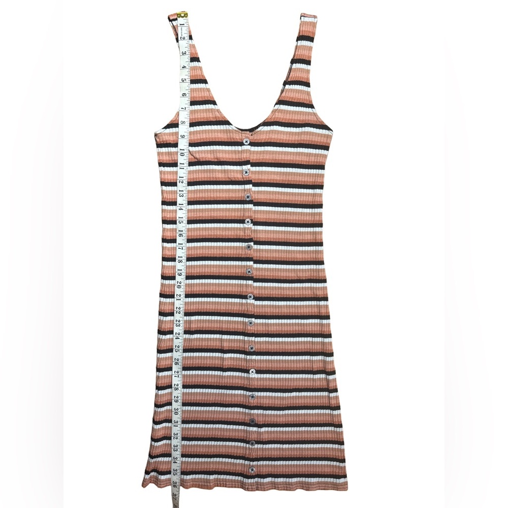 American Eagle Ribbed Striped Button Front Mini D… - image 4